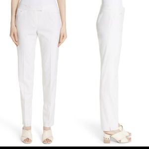 NWT Lafayette148 Irving stretch pants white Size 10